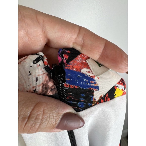 KENZO Sleeveless Abstract Mini Dress 38 S Mineral Print Soft Crepe Art to Wear - Picture 12 of 12